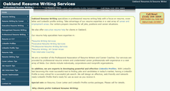 Desktop Screenshot of oaklandresumewriting.com