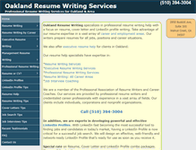 Tablet Screenshot of oaklandresumewriting.com